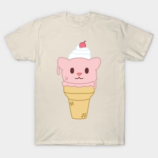 strawberry ice cream cat T-Shirt